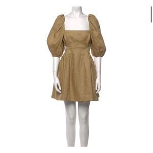 Zimmermann Mae Coquette Bow 100% Linen Tea Party Style Dress Size L